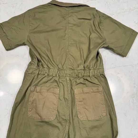 Green Jumpsuit Women’s Medium Utility Gorpcore Military St Patricks Shamrock - Picture 7 of 16